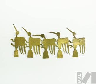 Prototipo para diseño de joyería que representa a cinco aves