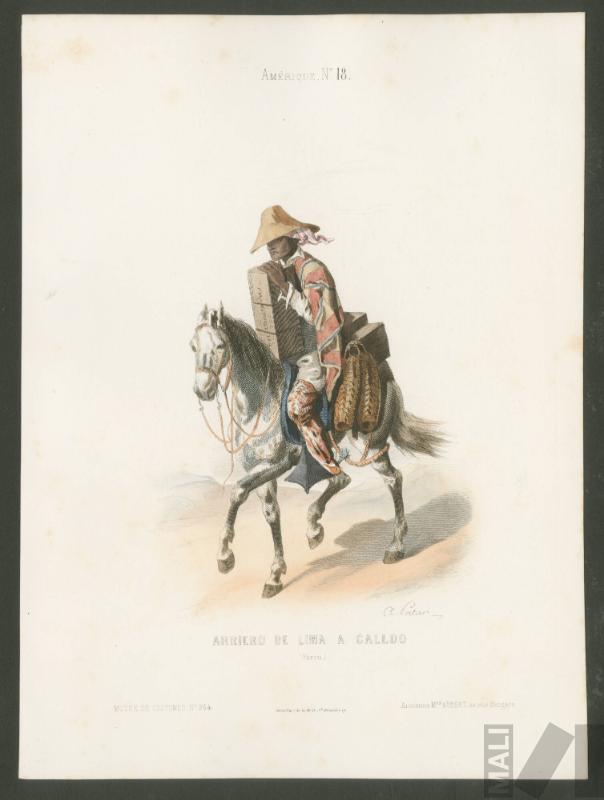 Arriero de Lima a Callao (Pérou) de la serie Musee Cosmopolite