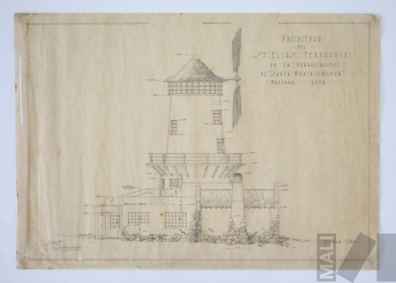 Diseño de molino de viento para la Lotización Santa María, Chosica