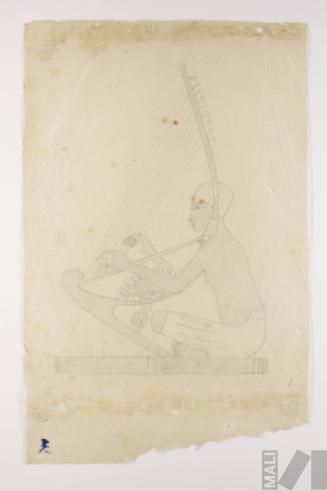 Arpista, estudio de relieve egipcio