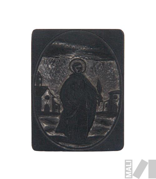 Matriz para xilografía de San Ignacio de Loyola