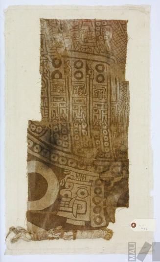 Fragmento de cenefa textil pintada