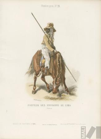 Pastor de los alrededores de Lima de la serie Les peuples peints par leurs Costume