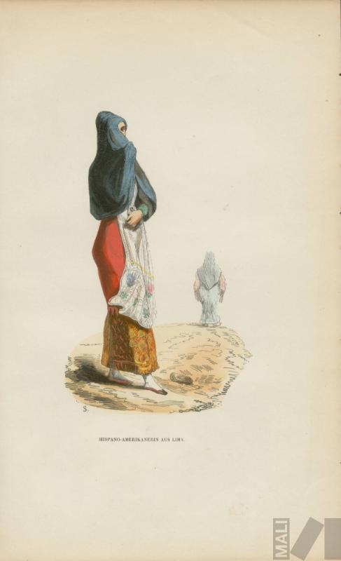 Mujer de Lima. Ilustración para Moeurs, usages et costumes de tous les peuples du monde