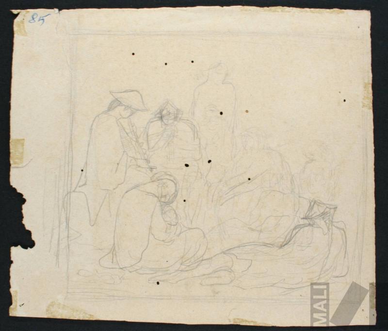 Estudio para 'Pascana en la cordillera'