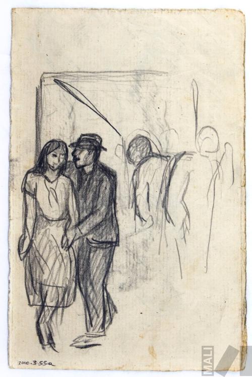 Estudio de pareja para 'Callejón limeño'