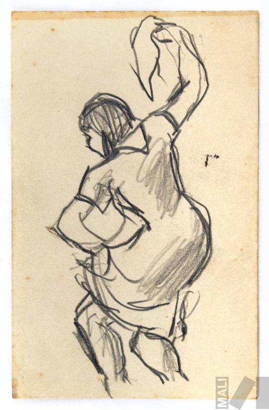 Estudio de mujer bailando para 'Marinera con cajón'