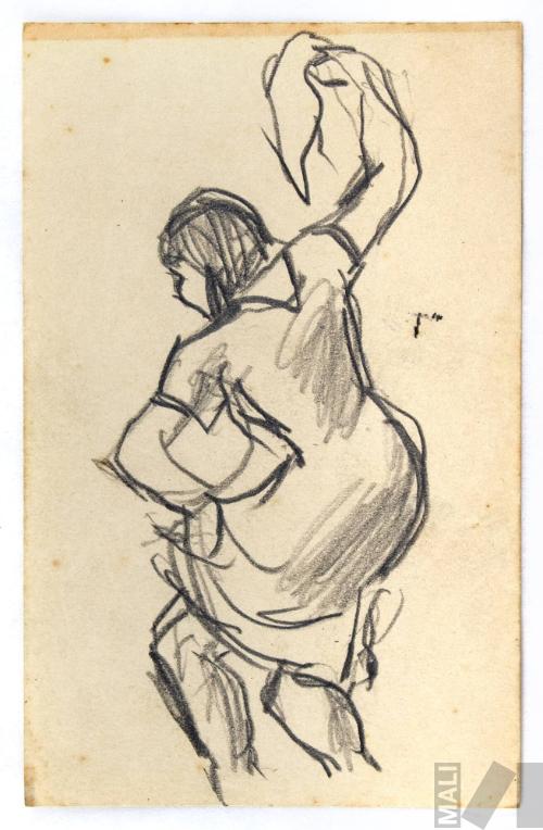 Estudio de mujer bailando para 'Marinera con cajón'