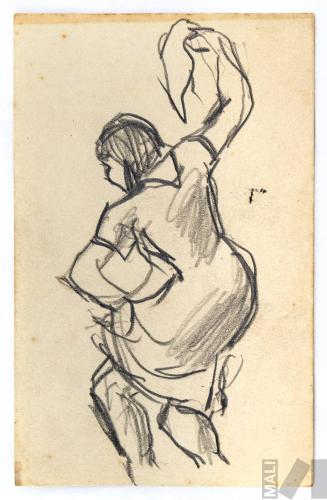 Estudio de mujer bailando para 'Marinera con cajón'