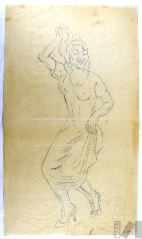 Estudio de mujer bailando para 'Marinera con cajón'