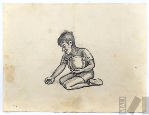 Niño jugando, estudio para 'Callejón limeño'