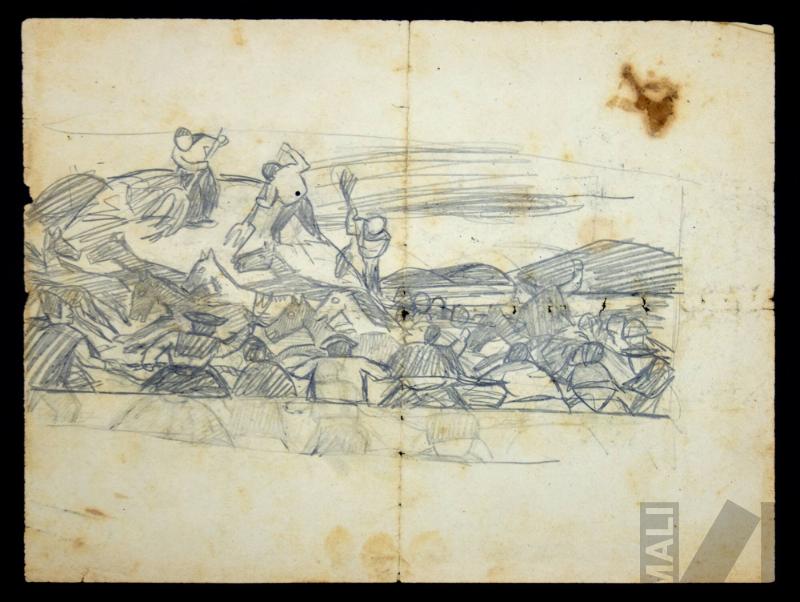 Estudio para tinta 'La trilla'