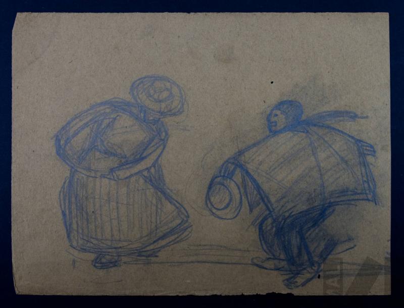 Estudio de pareja indígena bailando