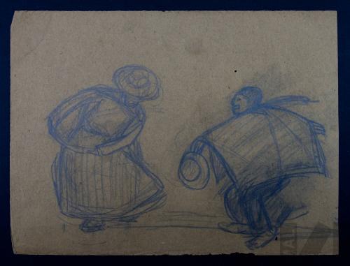 Estudio de pareja indígena bailando