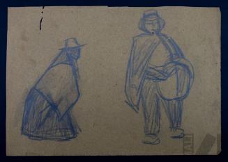 Estudio de mujer y músico indígenas