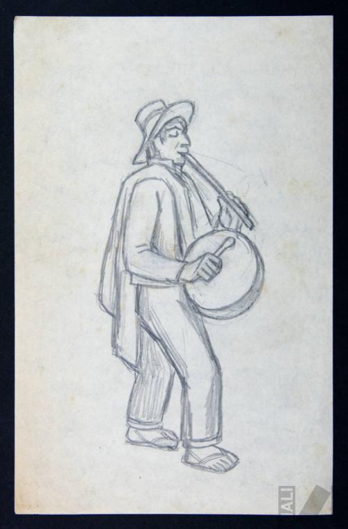 Estudio de músico indígena