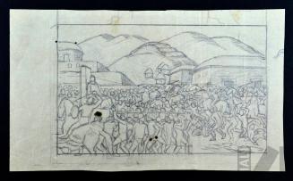 Estudio para el mural 'La hecatombe de Cajamarca'